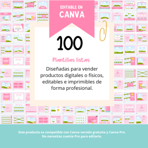 100 Plantillas editables, para tu negocio.