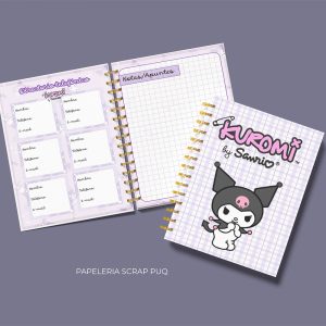 planner kuromi papelería scrappuq