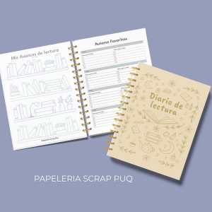 reading journal adultos papelera scrap puq portada interior hojas lectura